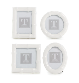 Frame - Faux Bamboo - White -  Rectangle-3.5x4.5"