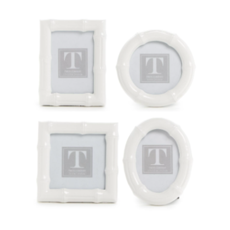Frame - Faux Bamboo - White -  Rectangle-3.5x4.5"