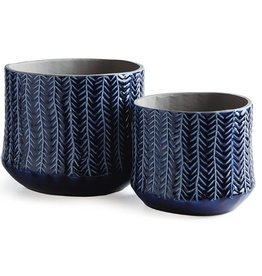 Cachepot - Frasier - Dark Blue -  Large - 7x7x6.5"