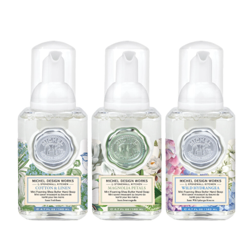 Set of 3 - Mini Foaming Hand Soap - Cotton&Linen/Magnolia/Wild Hydrangea