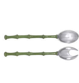 Salad Servers - Bamboo -  Green