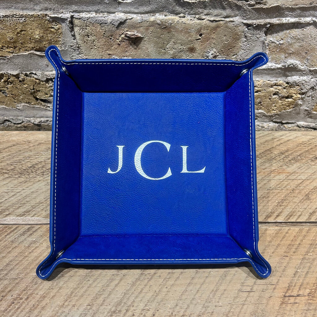 Personalized Leatherette Folding Tray - Snaps - 6x6