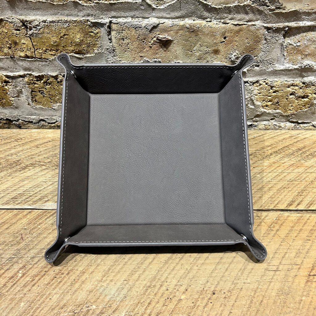 Personalized Leatherette Folding Tray - Snaps - 6x6