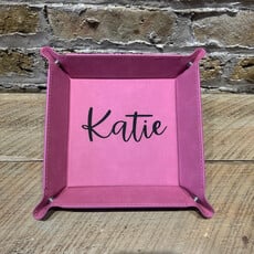 Personalized Leatherette Folding Tray - Snaps - 6x6