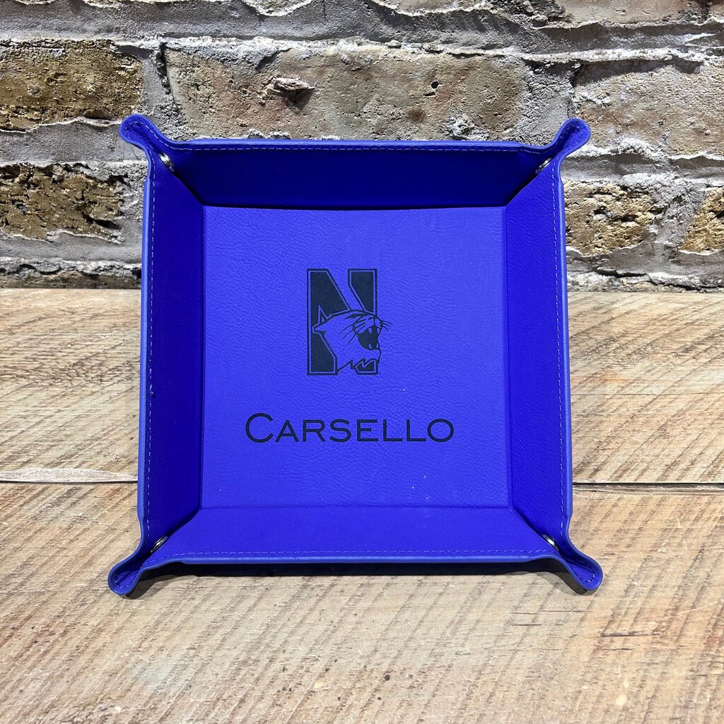 Personalized Leatherette Folding Tray - Snaps - 6x6