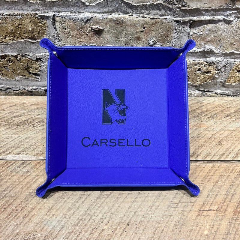 Personalized Leatherette Folding Tray - Snaps - 6x6