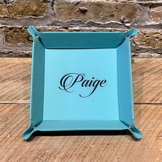 Personalized Leatherette Folding Tray - Snaps - 6x6