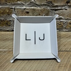 Personalized Leatherette Folding Tray - Snaps - 6x6