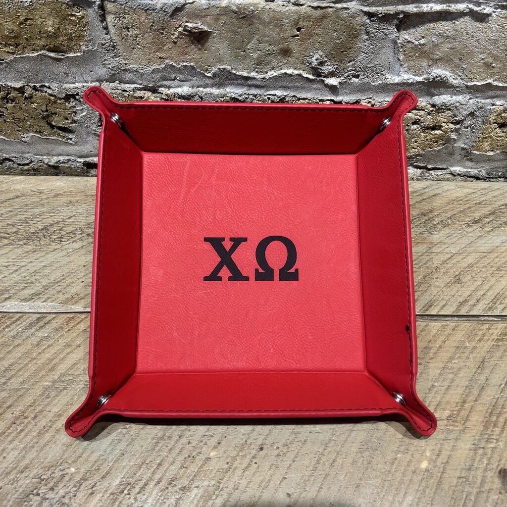 Personalized Leatherette Folding Tray - Snaps - 6x6