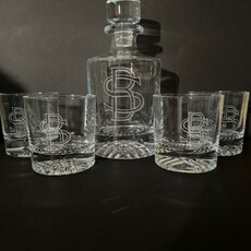 Personalized Decanter - Round 850ml - 4 glasses/9oz - Gift Box