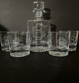 Personalized Decanter - Round 850ml - 4 glasses/9oz - Gift Box