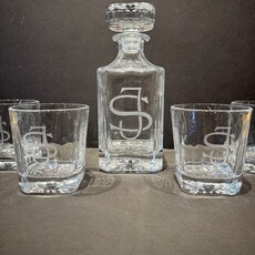 Personalized Decanter - Square 750ml - 4 glasses/11oz - Gift Box