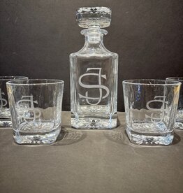 Personalized Decanter - Square 750ml - 4 glasses/11oz - Gift Box