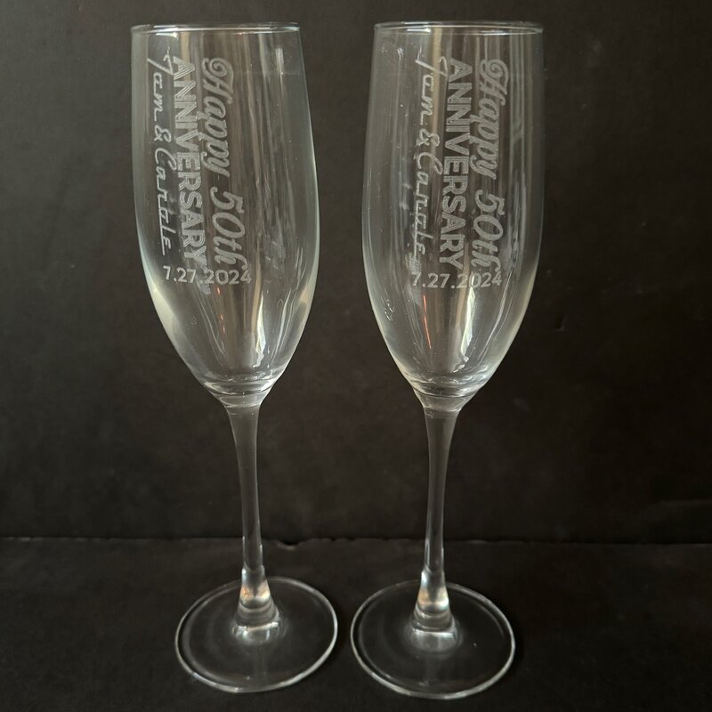 Personalized Glass - Champagne Flute - 8 oz.