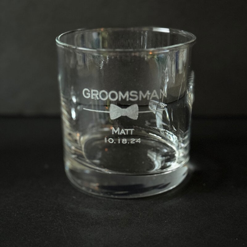 Personalized Glass - Straight Up Rocks -  10.5 oz.