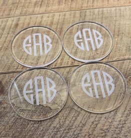 Personalized Coasters - Acrylic - 4" Round - S/4