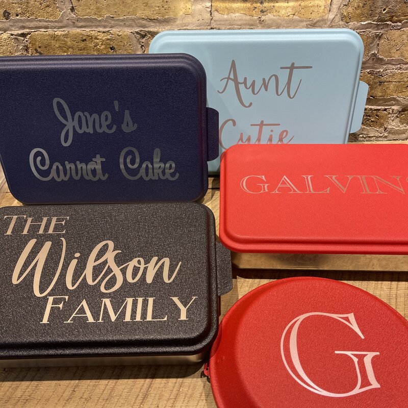 Personalized Cake Pan - Laser Engraved - More Colors