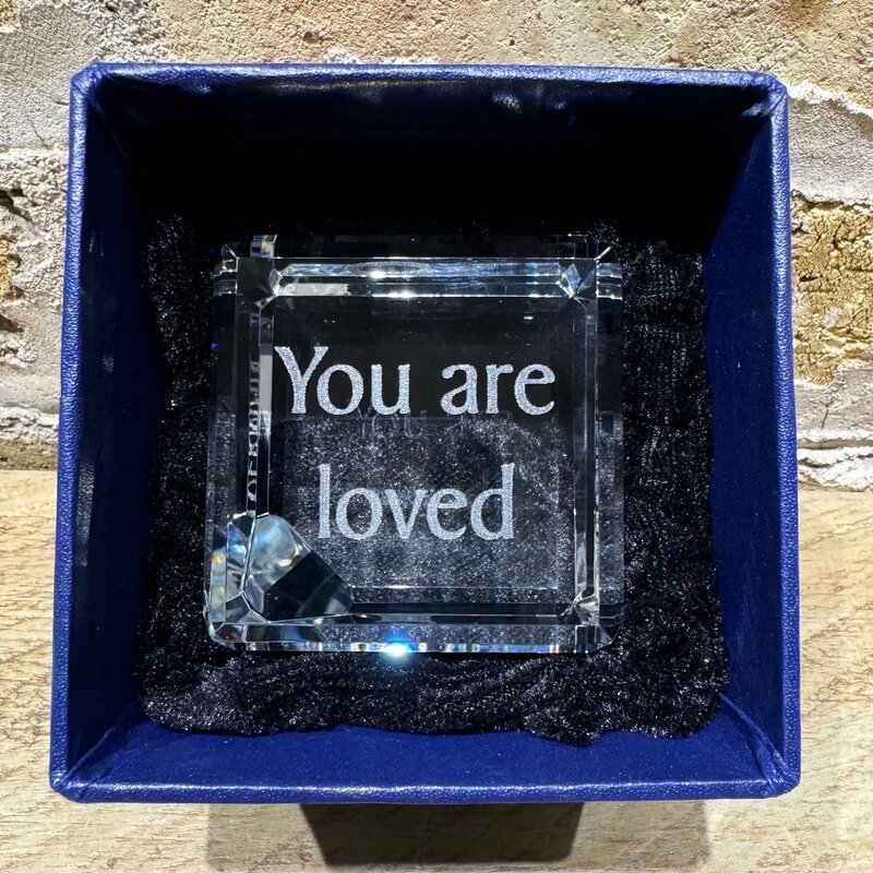 Personalized Crystal 2" Cube - Corner