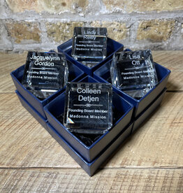 Personalized Crystal 3" Cube - Corner