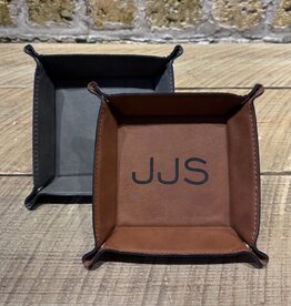 Personalized Leatherette Snap-Tray 5"