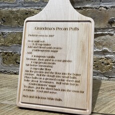 Personalized Cutting Board - Maple - Paddle Shaped w/Drip - 13.5 x 7"