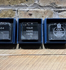 Personalized Crystal 3" Cube - Airflyte