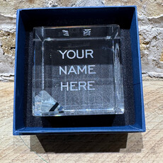 Personalized Crystal 3" Cube - Airflyte