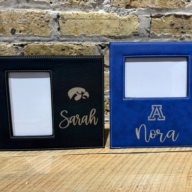 Personalized Frame - Leatherette - 4.25x7.87 Engraving area -