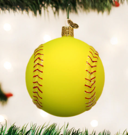MH Ornament - Blown Glass - Sports -  Softball