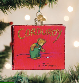 Ornament - Blown Glass - Corduroy Book