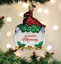 Ornament - Blown Glass - Memorial Cardinal