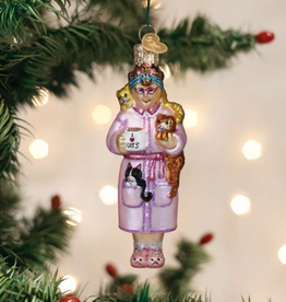 Ornament - Blown Glass - Cat Lady
