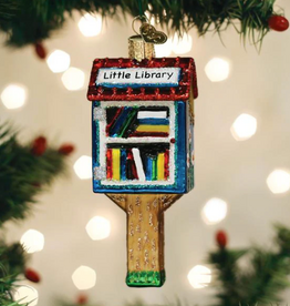 Ornament - Blown Glass - LIttle Library