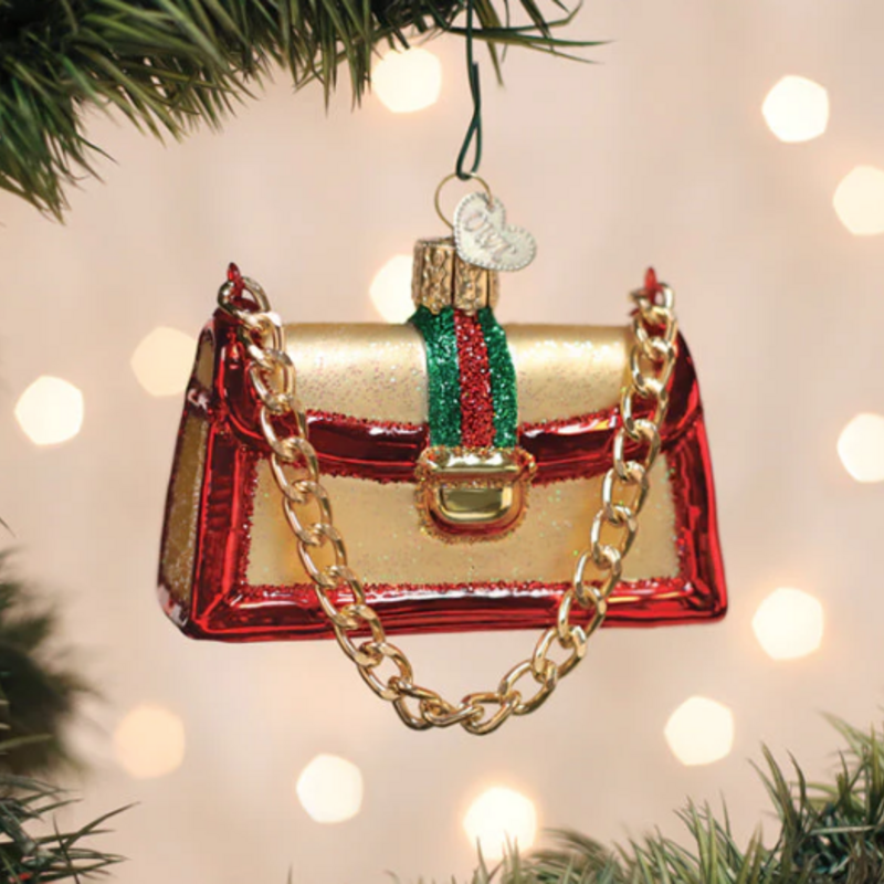 Ornament - Blown Glass - Fashion Purse