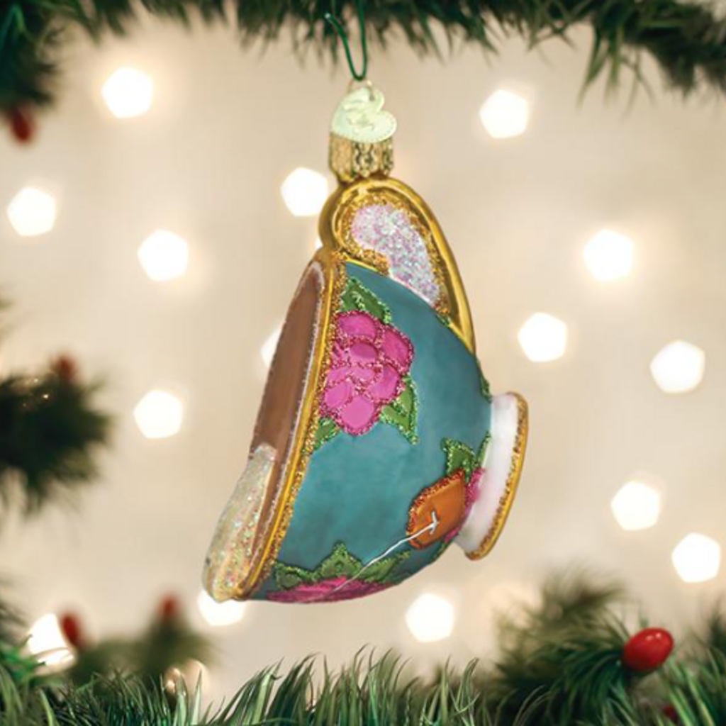 Ornament - Blown Glass - Cup of Tea