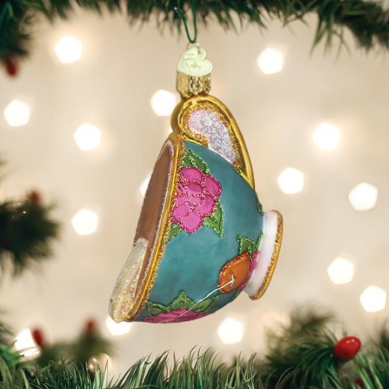 Ornament - Blown Glass - Cup of Tea