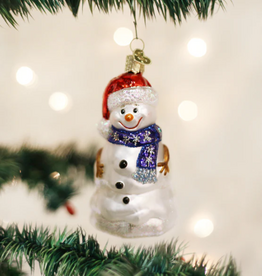 Ornament - Blown Glass - Happy Snowman
