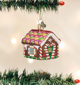 Ornament - Blown Glass - Gingerbread House