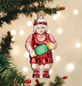 Ornament - Blown Glass - Pickleball - Mrs. Claus