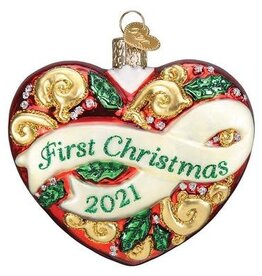 MH Ornament - Blown Glass - 2021 First Xmas