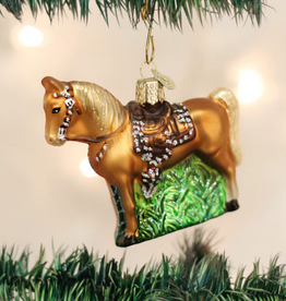 Ornament - Blown Glass - Western Horse