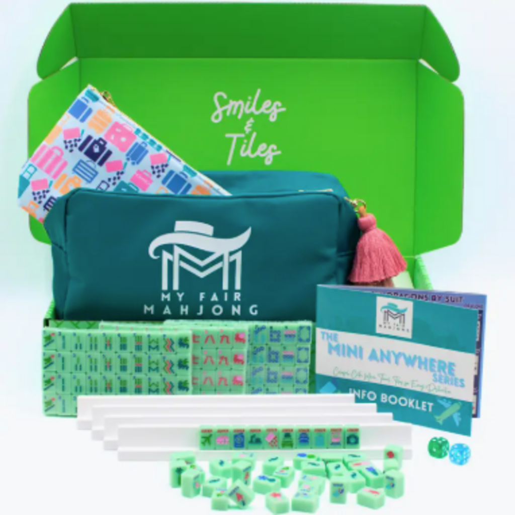 Mahjong Set - Mini Travel - Green
