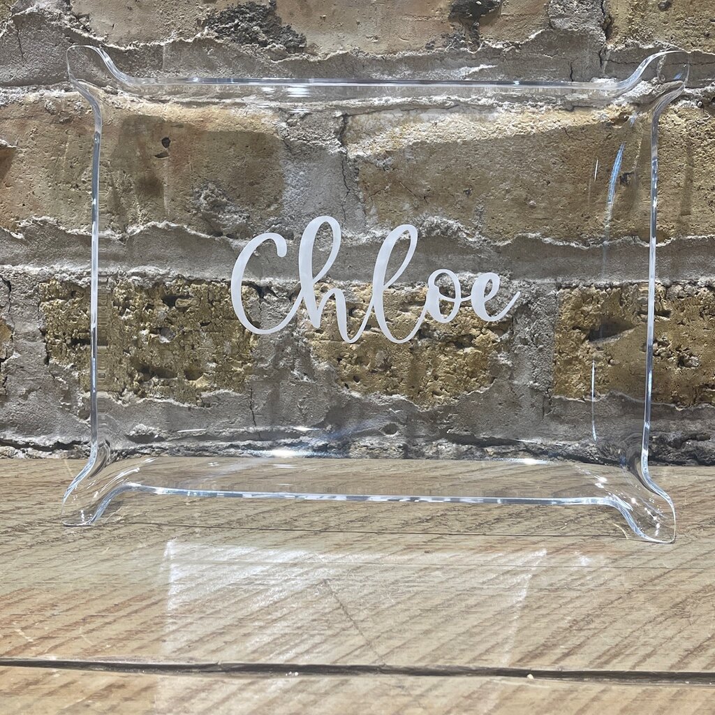 Personalized Acrylic Pinch Tray - Elegant -