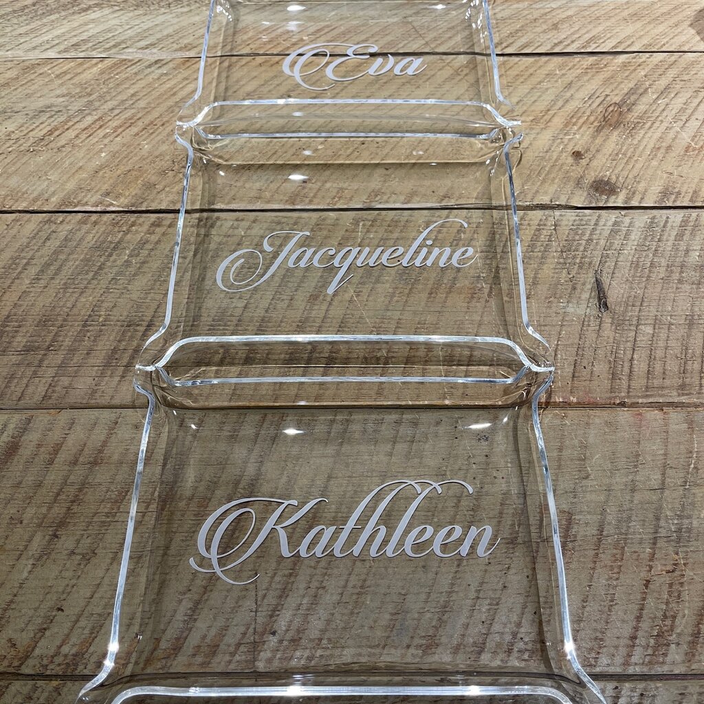 Personalized Acrylic Pinch Tray - Elegant -