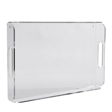 Personalized Tray - Clear Acrylic - Handled - 16.5x10.5x 2"
