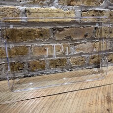 Personalized Tray - Clear Acrylic - Handled - 16.5x10.5x 2"