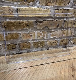 Personalized Tray - Clear Acrylic - Handled - 16.5x10.5x 2"