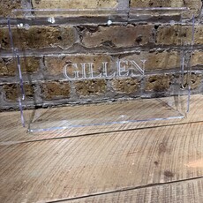Personalized Tray - Clear Acrylic - Handled - 16.5x10.5x 2"