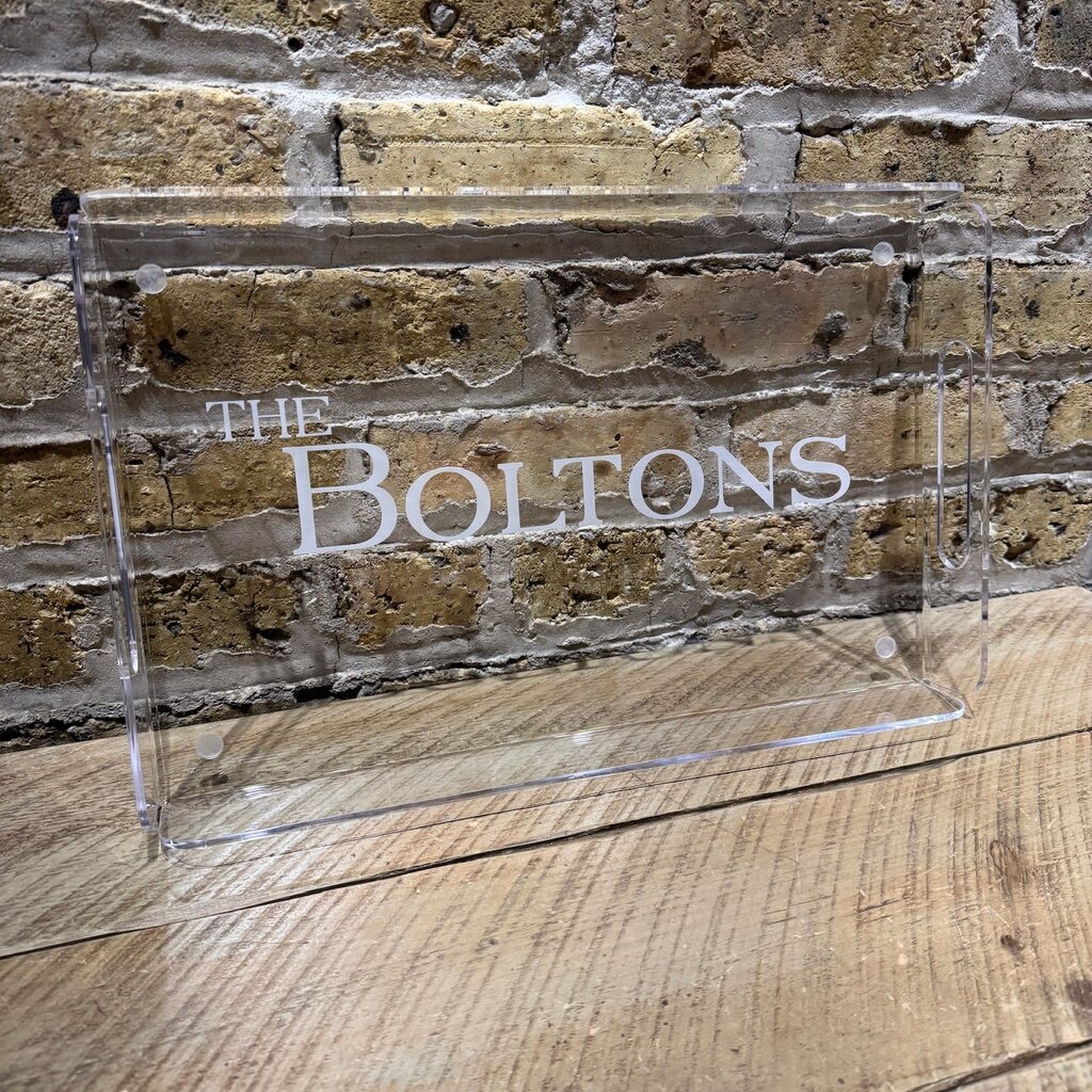 Personalized Tray - Clear Acrylic - Handled - 16.5x10.5x 2"