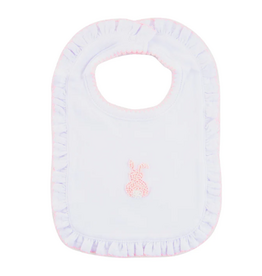 Baby Bib - French Knot - Pink Bunny